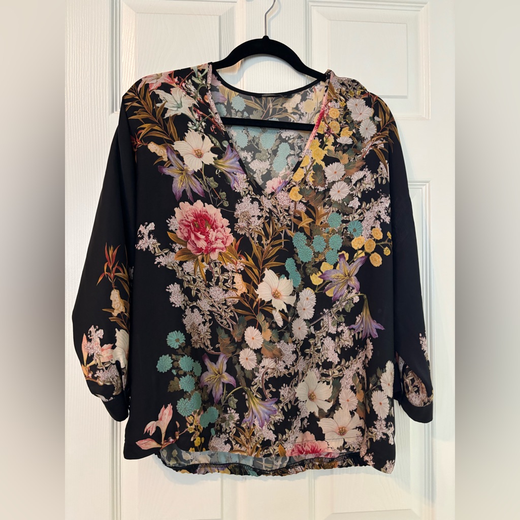 Floral Flowy Top Brand Summum Women Size 42